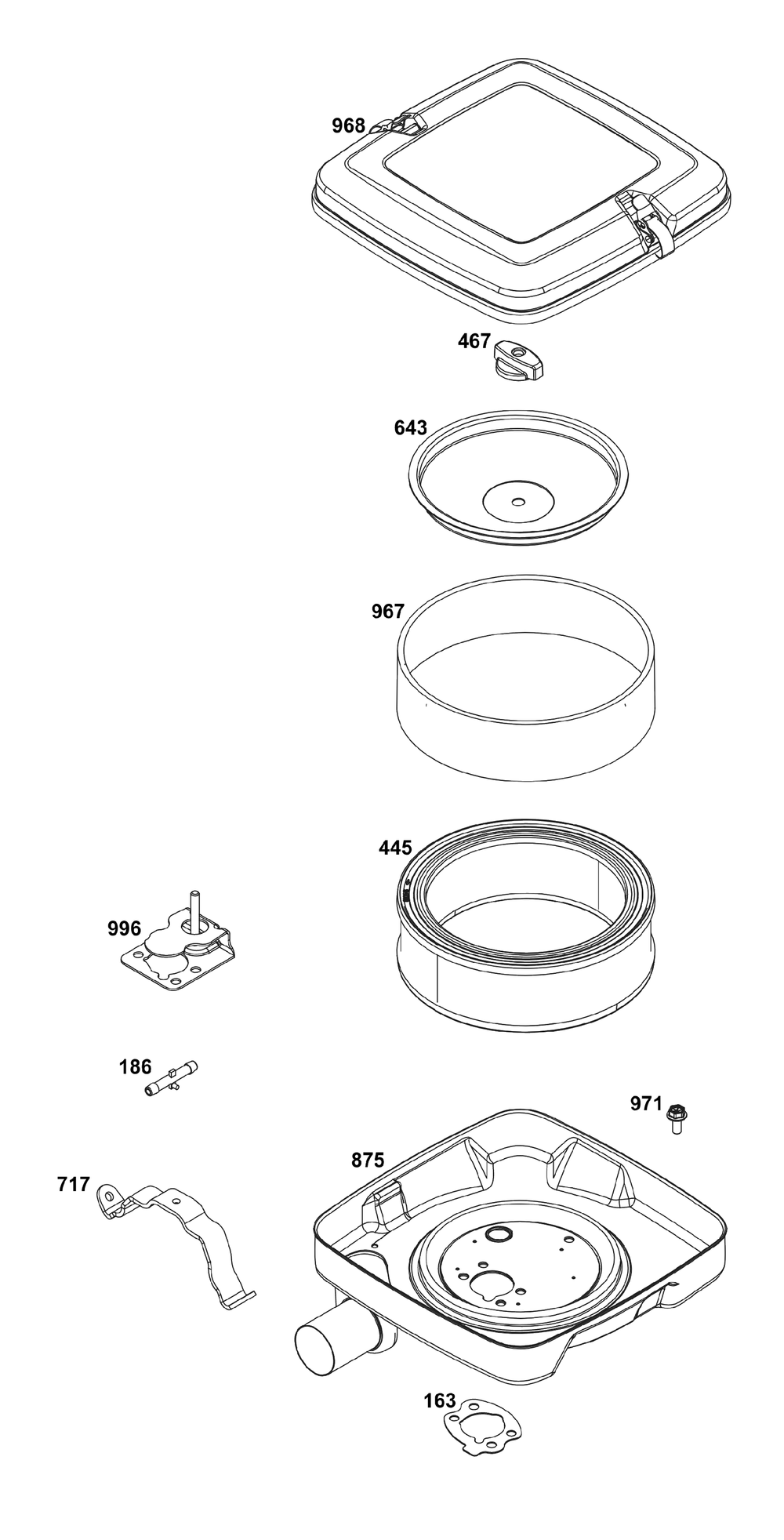 Air Cleaner Group Diagram and Parts List for 305447-0600-G1 200000 - 399999 Briggs and Stratton Engine